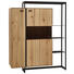 HIGHBOARD 129,3/158/41,1/28 cm - Eichefarben/Schwarz, Natur, Glas/Holz (129,3/158/41,1/28cm) - Valnatura HIGHBOARD 129,3/158/41,1/28 cm - Eichefarben/Schwarz, Natur, Glas/Holz (129,3/158/41,1/28cm) - Valnatura