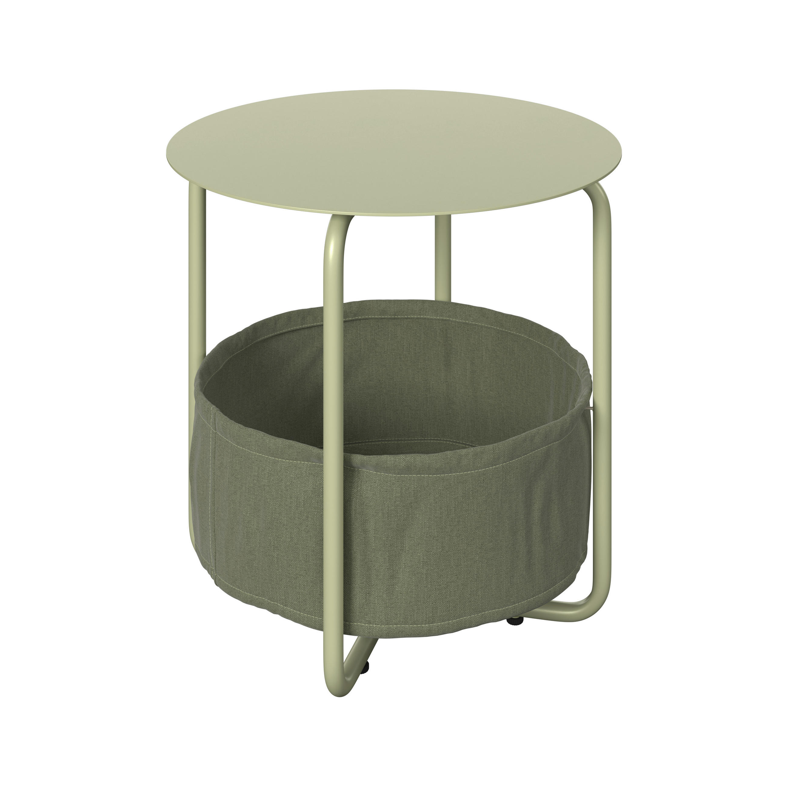 BEISTELLTISCH in Metall, Textil 50/50/51 cm  - Grün, Design, Textil/Metall (50/50/51cm) - Ambia Garden