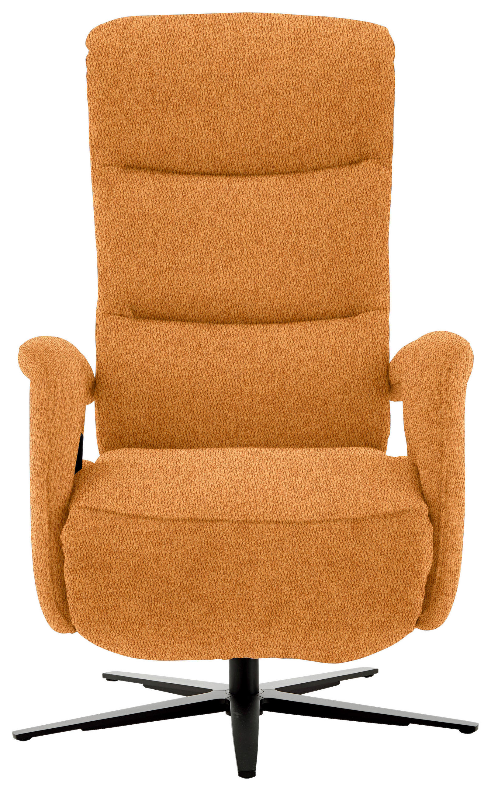 RELAXSESSEL in Textil Orange  - Schwarz/Orange, Design, Textil/Metall (71/112/83cm) - Beldomo Style