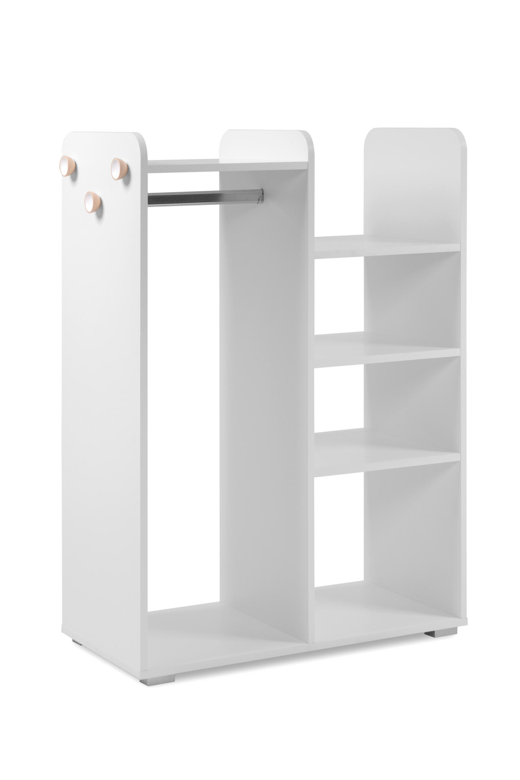 REGAL bijela  drvni materijal  - bijela/srebrne boje, Moderno, drvni materijal/plastika (78/109/39cm)