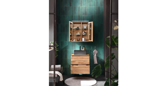 WASCHBECKEN 42/13/42 cm  - Schwarz, Basics, Stein (42/13/42cm) - Linea Natura