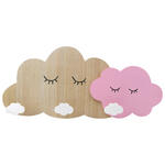 GARDEROBENLEISTE  in Kiefer Naturfarben, Rosa, Weiß  - Naturfarben/Rosa, Design, Holz/Holzwerkstoff (49/22/5cm) - My Baby Lou