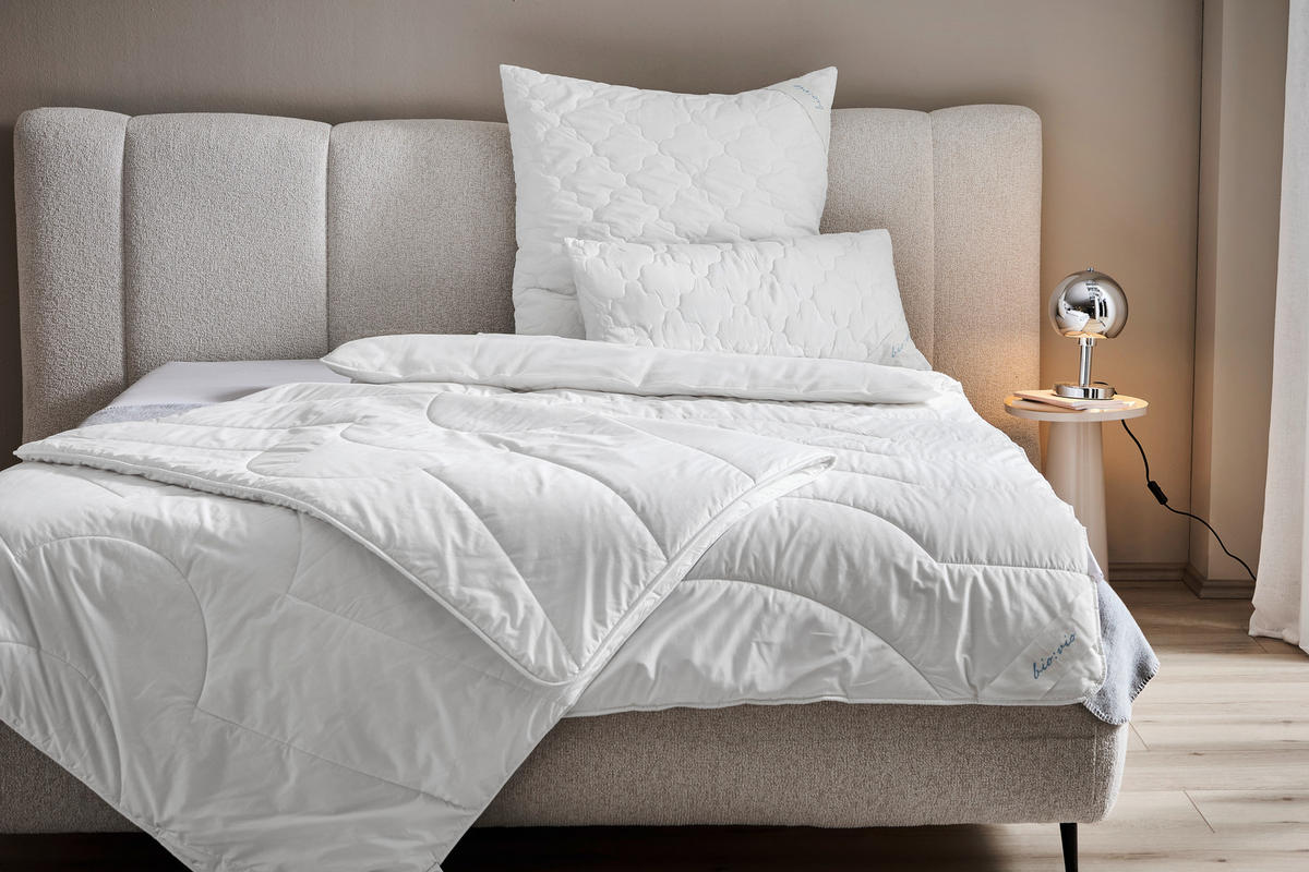 GANZJAHRESDECKE  GOTS  155/220 cm   - Weiß, Textil (155/220cm) - Bio:Vio