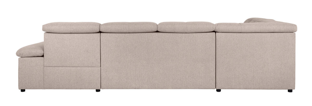 WOHNLANDSCHAFT in Beige  - Beige/Grau, Design, Textil/Metall (215/328/173cm) - MID.YOU