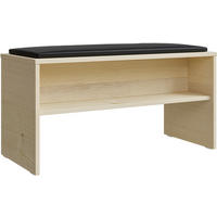 SITZBANK Universelle Einzelmöbel  in 90/48/40 cm  - Schwarz/Pinienfarben, Basics, Holzwerkstoff/Textil (90/48/40cm) - Sadena