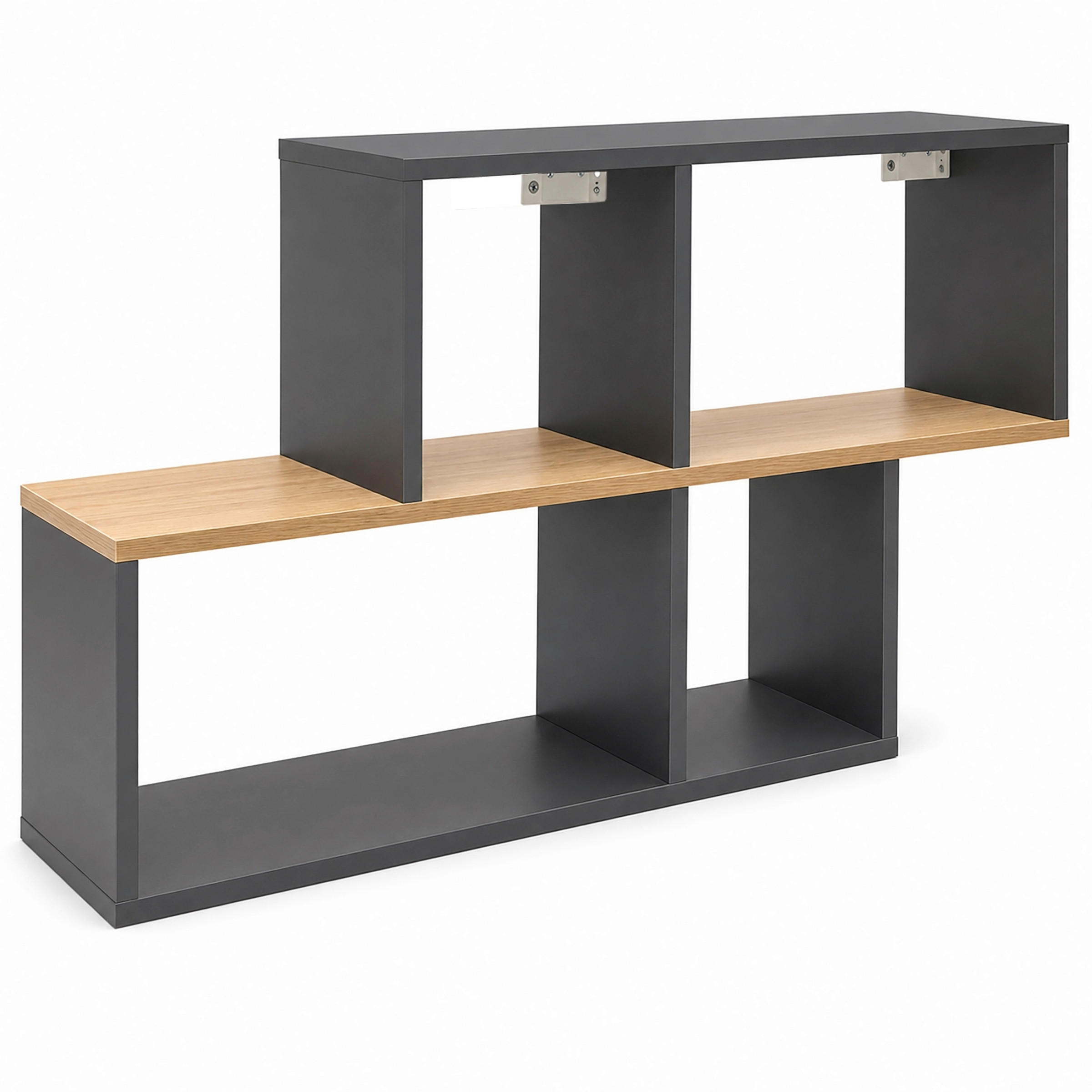 WANDREGAL  - Honigeiche/Anthrazit, Design, Holzwerkstoff (100/53/20cm) - MID.YOU