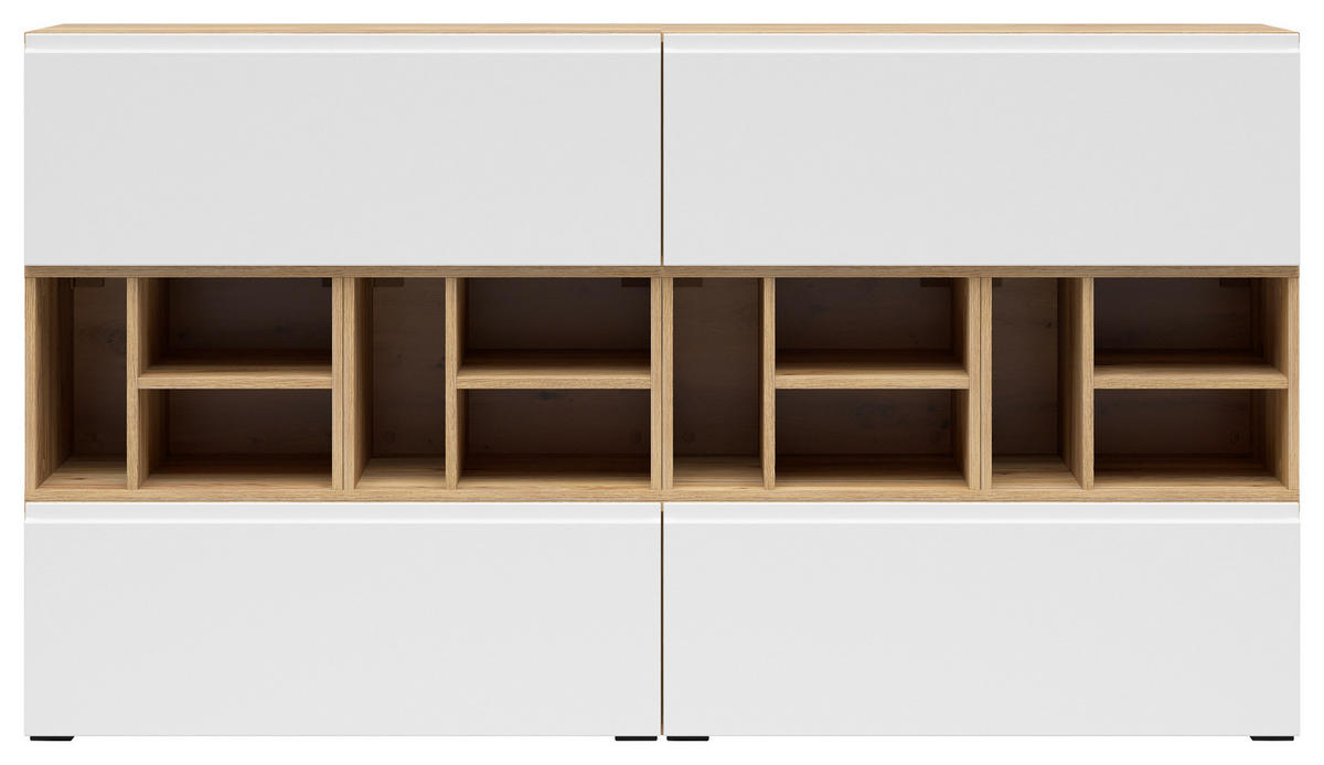 REGALELEMENT Weiß, Eichefarben  135/33/40 cm  - Eichefarben/Weiß, MODERN, Holzwerkstoff (135/33/40cm) - Carryhome