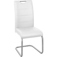 SCAUN BUCATARIE din metal, textil alb, culoare inox  - alb/culoare inox, Design, metal/textil (43/98/58cm) - Xora