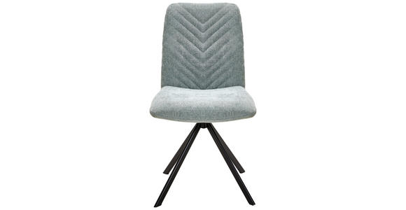 STUHL - Blau/Schwarz, Design, Textil/Metall (47/87/61cm) - Xora