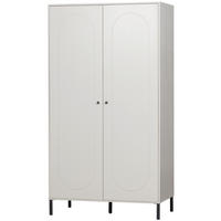 DREHTÜRENSCHRANK  in Grau  - Schwarz/Grau, Basics, Holz/Metall (110/202/58cm) - MID.YOU
