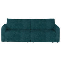 2,5-SITZER in Velours Opal  - Opal/Schwarz, Design, Kunststoff/Textil (240/70/125cm) - Xora