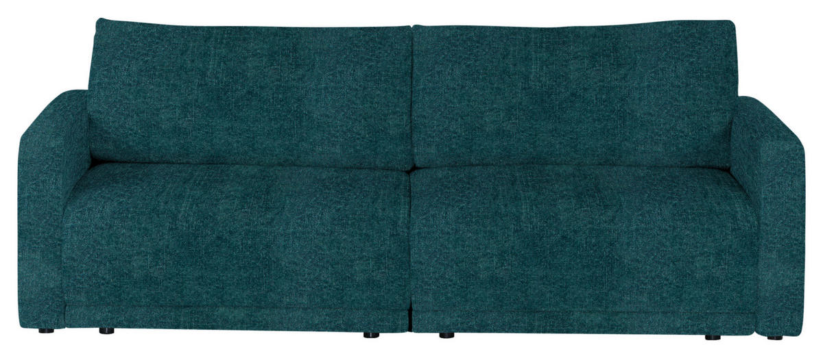 2,5-SITZER in Velours Opal  - Opal/Schwarz, Design, Kunststoff/Textil (240/70/125cm) - Xora