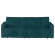 2,5-SITZER in Velours Opal - Opal/Schwarz, Design, Kunststoff/Textil (240/70/125cm) - Xora