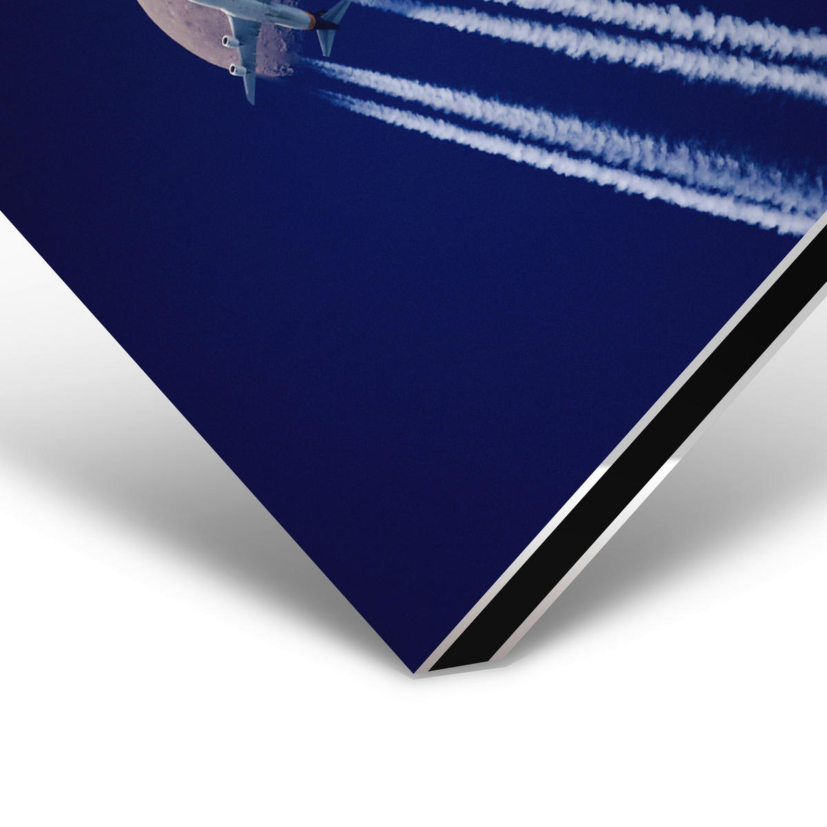 ALUMINIUMBILD 98/48 cm  - Blau/Schwarz, Design, Kunststoff/Metall (98/48cm)