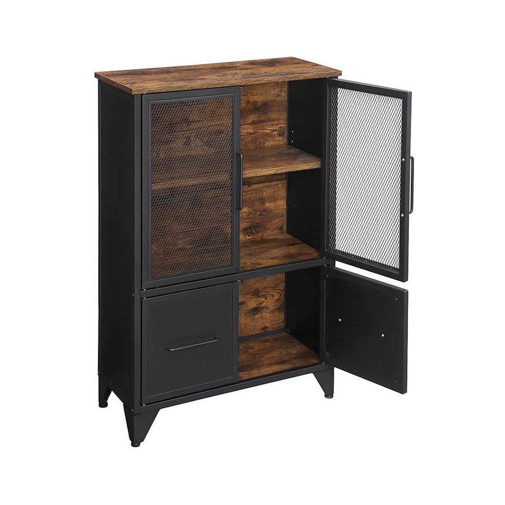 Boxxx KOMODA, hnědá, černá, 70/100/33 cm