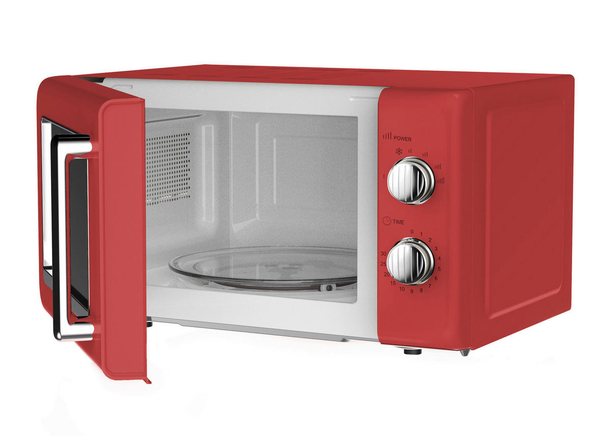 MIKROWELLE MW-R 25.3 ROT  - Rot, Trend, Metall (45,2/26,2/36cm)