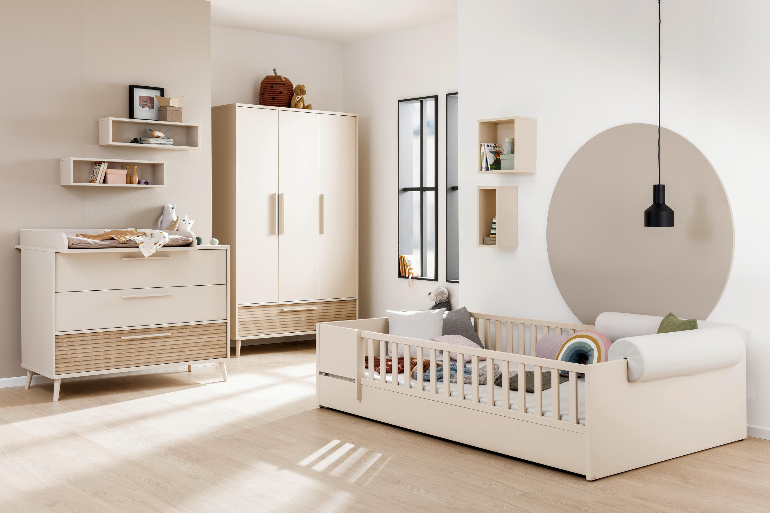 WANDREGAL Beige  - Beige, Design, Holzwerkstoff (40/18,5/18,7cm) - Paidi