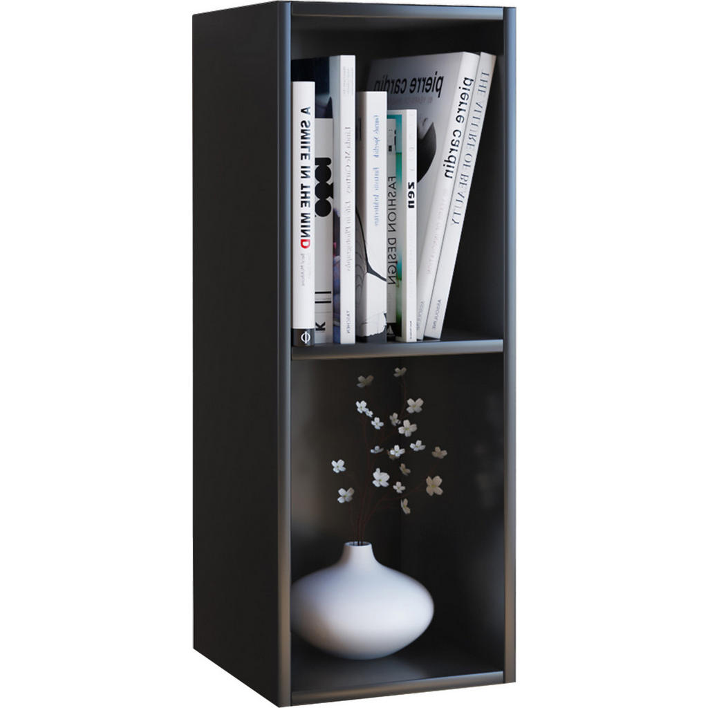 Dvd-regal Mit 2 Fächern Mendas B: 34 Cm Schwarz