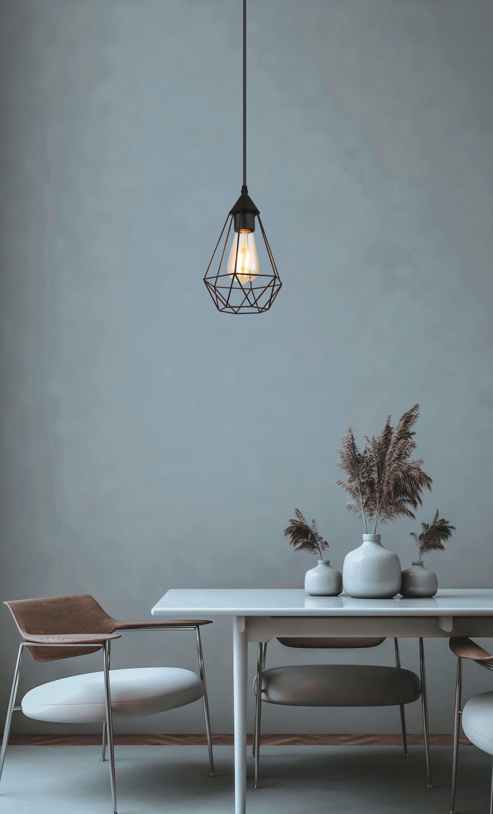 HÄNGELEUCHTE 17/120 cm    - Schwarz, Design, Metall (17/120cm) - Globo