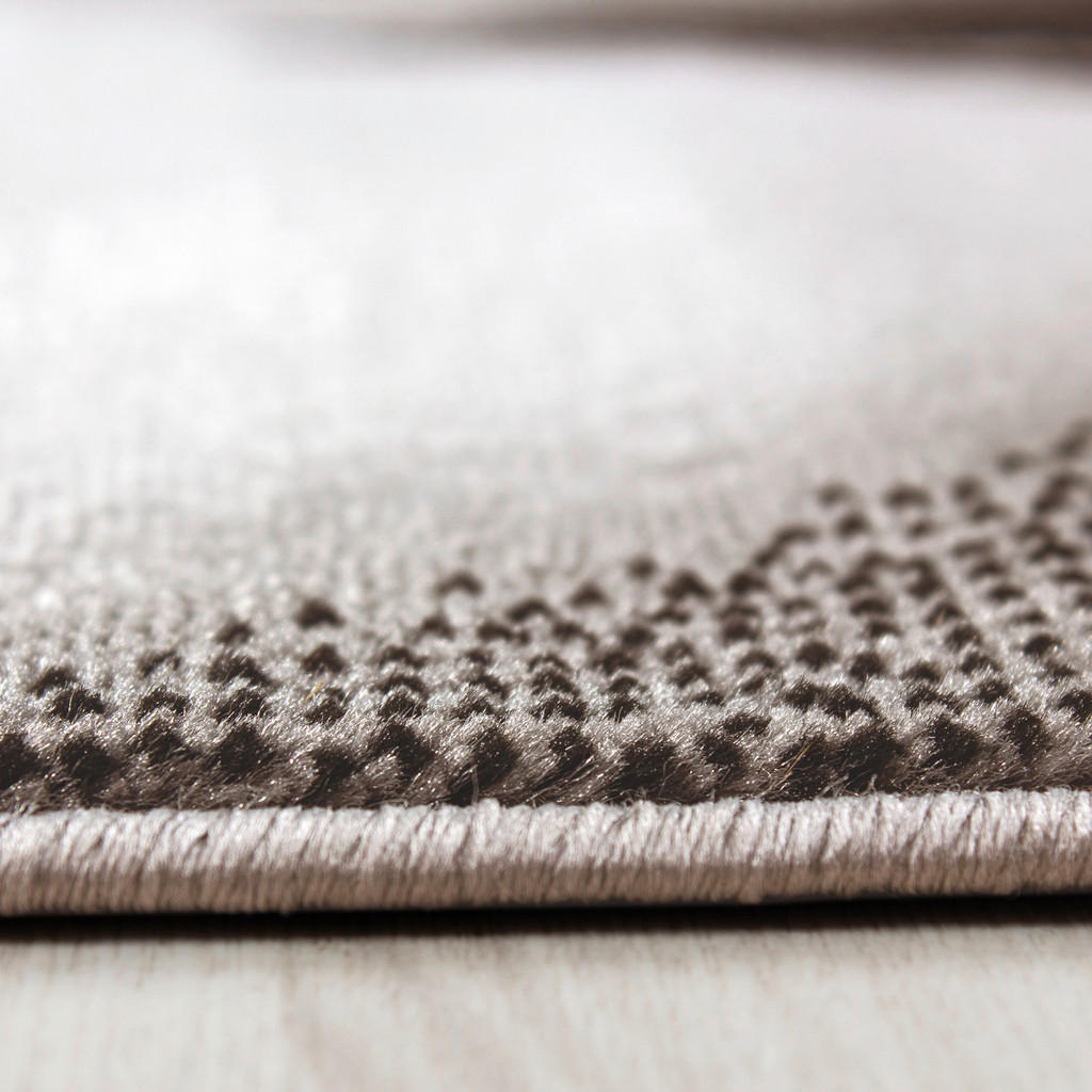 Thumbnail - Novel Webteppich Plus 8008, Braun, Weiß, Textil, Wellen, rechteckig, 160x230 cm, Oeko-Tex® Standard 100, für Fußbodenhei...