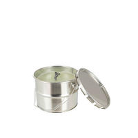 OUTDOORKERZE - Silberfarben/Mintgrün, Trend, Naturmaterialien/Metall (18/14cm)