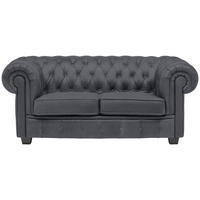 CHESTERFIELD SOFA siva  - siva/vendž, Lajfstajl, tekstil/drvo (180/76,5/96cm) - Landscape