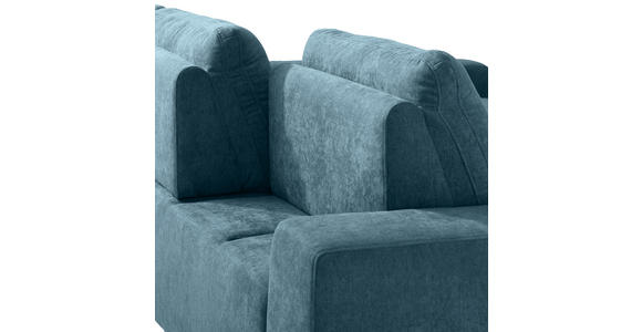 ECKSOFA in Flachgewebe Türkis  - Türkis, Design, Textil/Metall (260/188cm) - Hom`in