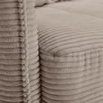 BIGSOFA in Cord Taupe - Taupe/Schwarz, Design, Textil/Metall (226/91/103cm) - Carryhome