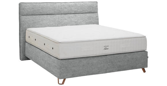 BOXSPRINGBETT 180/200 cm in Grau - Grau/Kupferfarben, KONVENTIONELL, Textil/Metall (180/200cm) - Ambiente