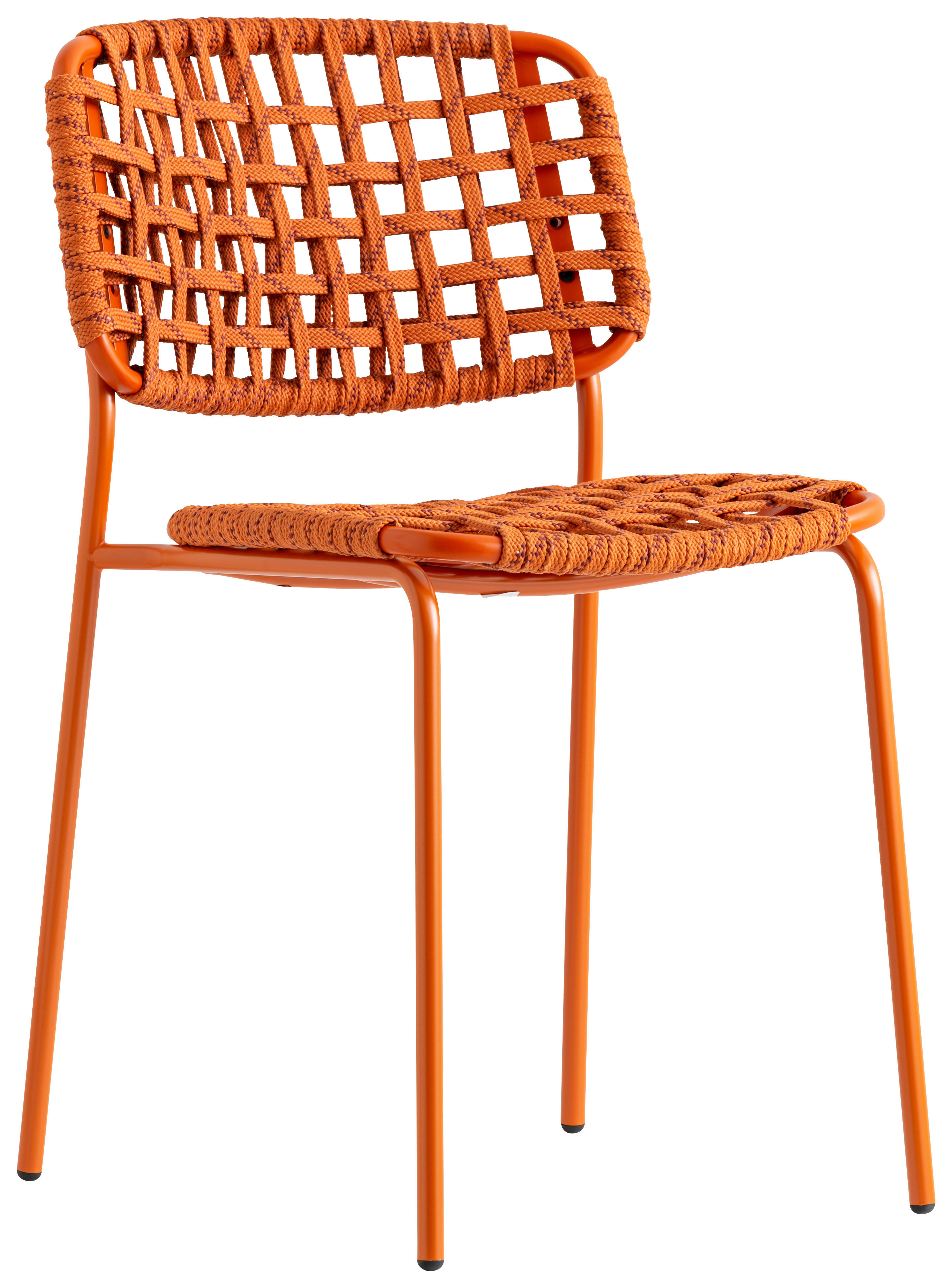 GARTENSTUHL-SET Orange  - Orange, Design, Textil/Metall (47/81/55,5cm) - Connubia 