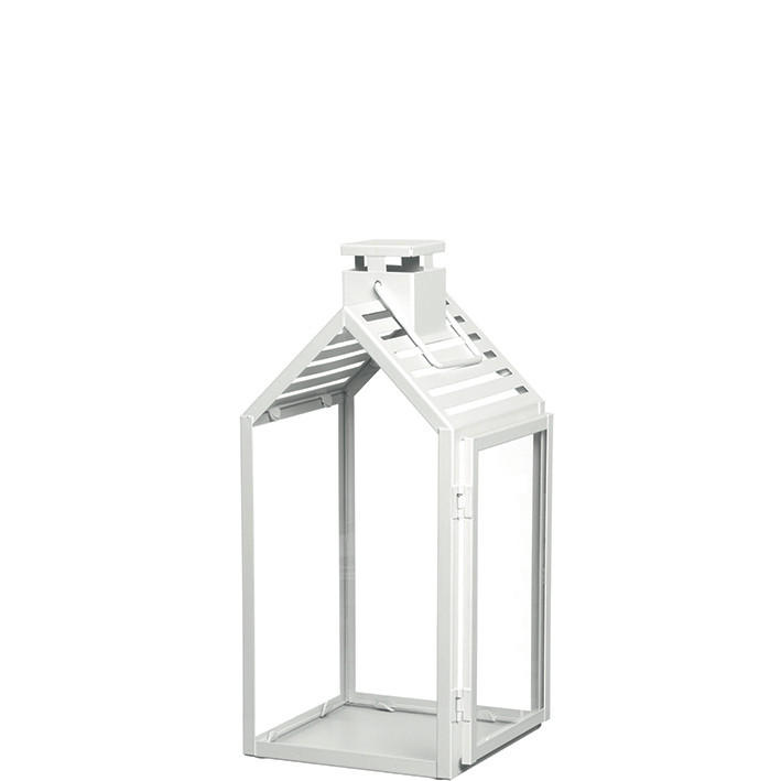 DEKORAČNÍ DŮM - bílá/průhledné, Lifestyle, kov/sklo (14,00/29,40/13,00cm) - Leonardo