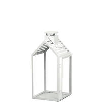 DEKORAČNÍ DŮM - bílá/průhledné, Lifestyle, kov/sklo (14,00/29,40/13,00cm) - Leonardo