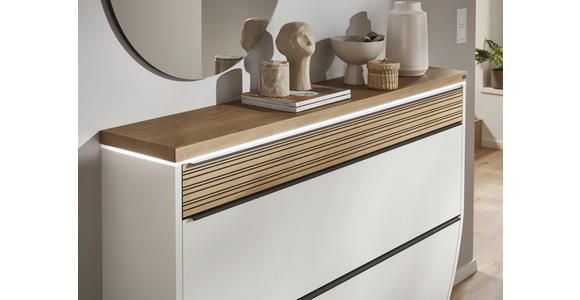 SCHUHKIPPER  in 160/96/31 cm  - Eichefarben/Anthrazit, Design, Holzwerkstoff/Metall (160/96/31cm) - Dieter Knoll