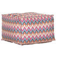 HOCKER in Textil Orange, Pink, Hellblau, Beige  - Pink/Beige, Design, Textil (65/45/65cm) - Landscape