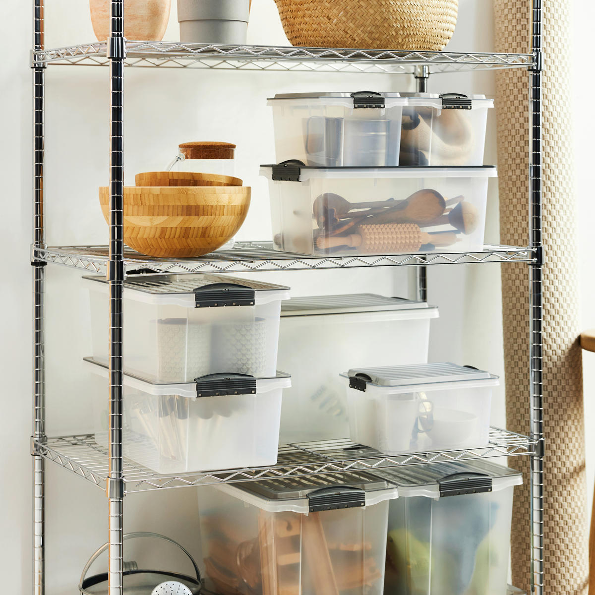 BOX MIT DECKEL    39,5/27,5/18 cm  - Anthrazit, Basics, Kunststoff (39,5/27,5/18cm) - Rotho