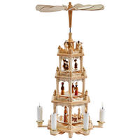 WEIHNACHTSPYRAMIDE  - Braun/Naturfarben, LIFESTYLE, Holz (19/49/19cm)