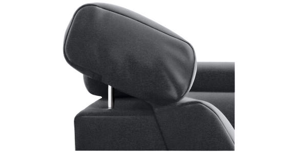 ECKSOFA in Samt Grau, Dunkelgrau  - Chromfarben/Dunkelgrau, KONVENTIONELL, Textil/Metall (206/271cm) - Carryhome