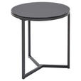 BEISTELLTISCH 55/55/54 cm Schwarz quadratisch  - Schwarz, Design, Glas/Metall (55/55/54cm) - Carryhome