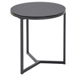 BEISTELLTISCH in Metall, Glas 55/55/54 cm  - Schwarz, Design, Glas/Metall (55/55/54cm) - Carryhome