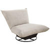RELAXSESSEL Bouclé    - Schwarz/Weiß, Design, Textil/Metall (100/78/96cm) - Livetastic