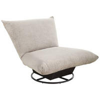 RELAXSESSEL in Textil Weiß  - Schwarz/Weiß, Design, Textil/Metall (100/78/96cm) - Livetastic