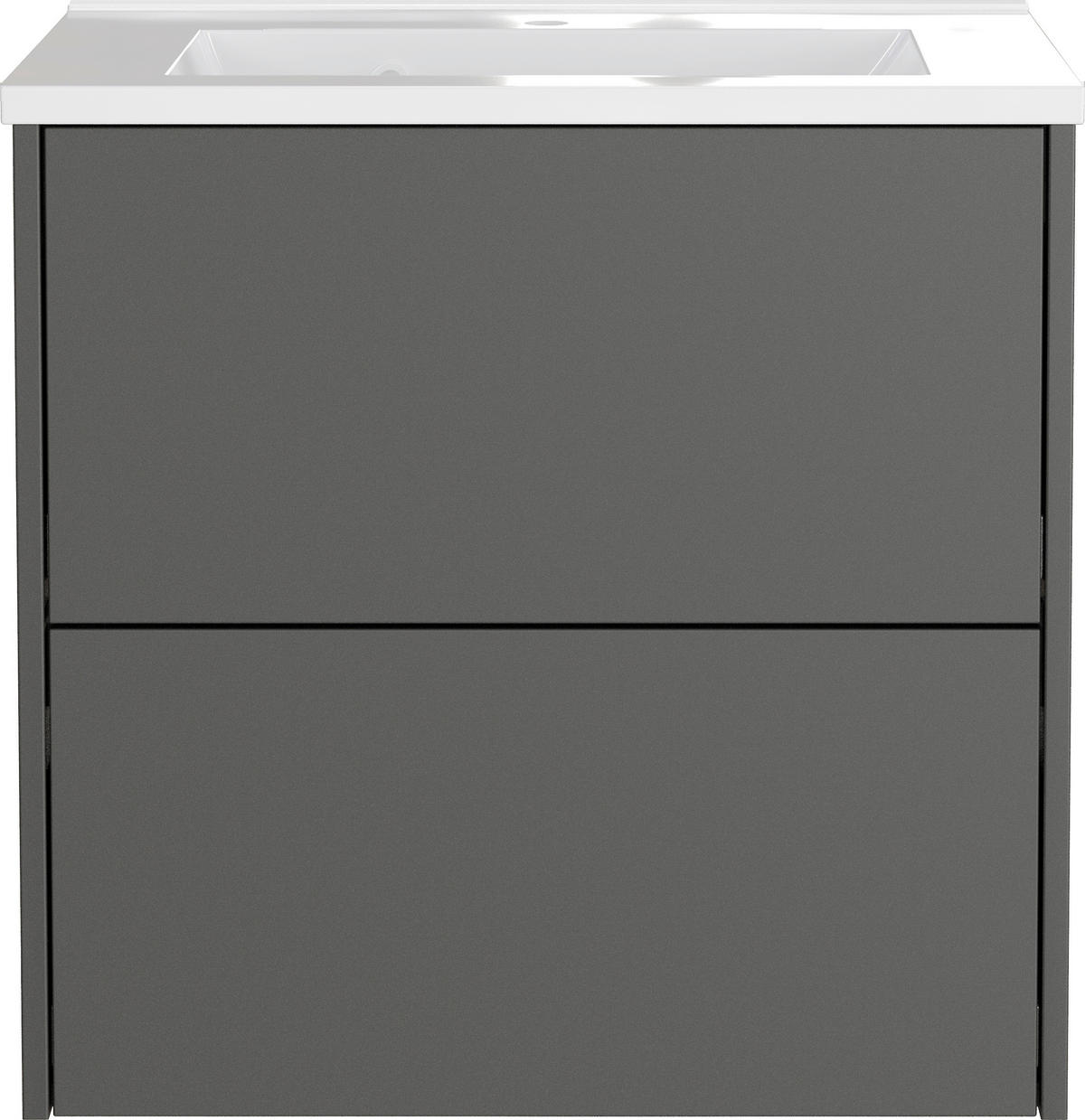 WASCHTISCHKOMBI  - Graphitfarben, Design, Keramik/Holzwerkstoff (61/61/46cm) - Germania