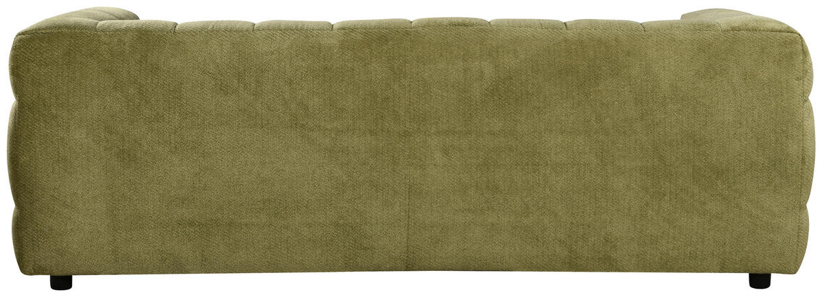 3-SITZER-SOFA Struktur Olivgrün  - Schwarz/Olivgrün, Design, Holz/Kunststoff (218/71/90cm) - Carryhome
