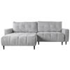 ECKSOFA Hellgrau Chenille  - Hellgrau/Schwarz, KONVENTIONELL, Holz/Textil (180/266cm) - Carryhome