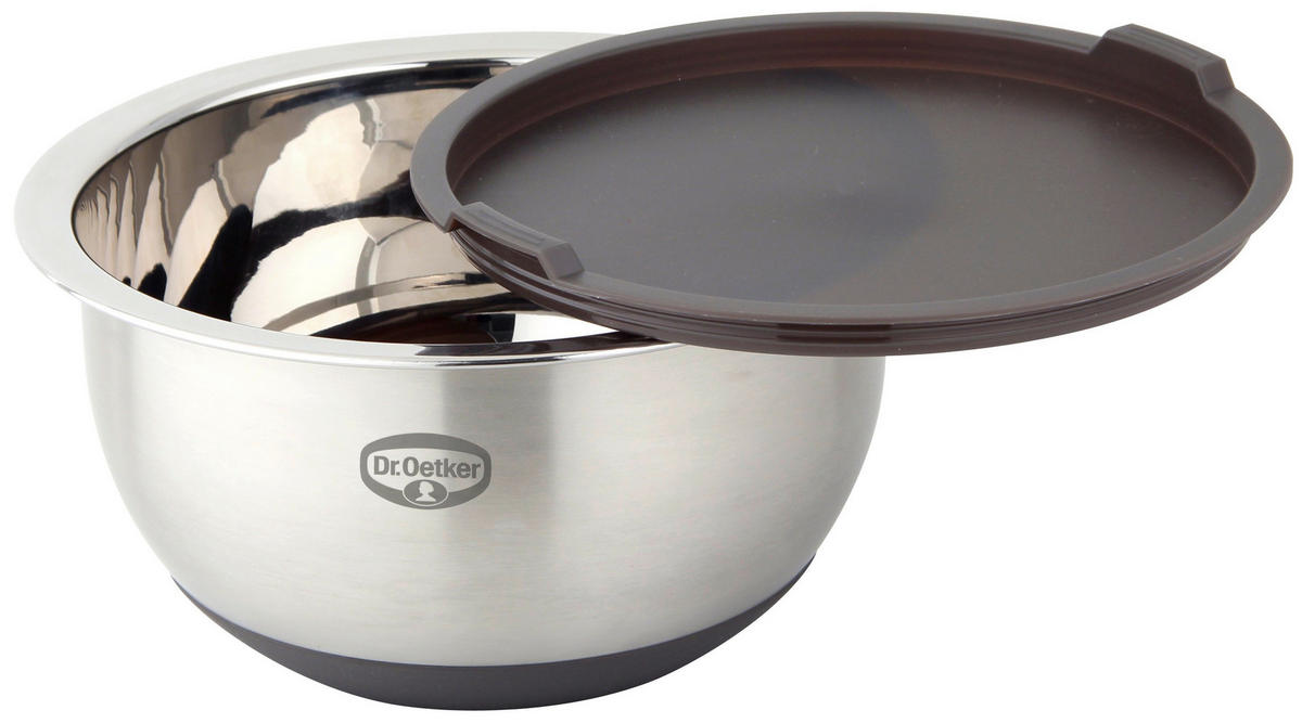 MISA NA MIEŠANIE,  20 cm  - tmavosivá, Basics, kov/plast (20cm) - Dr.Oetker