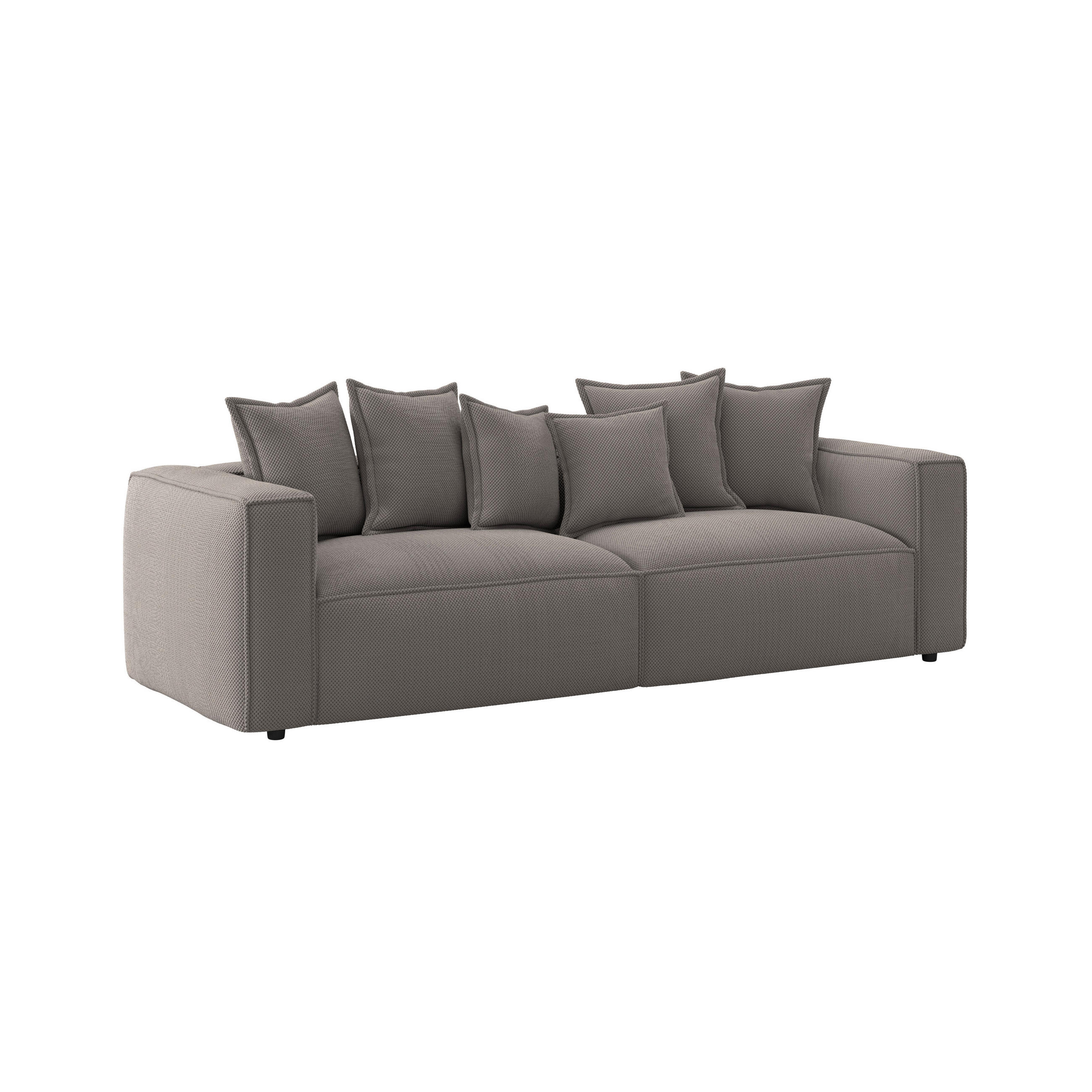 BIGSOFA Mikrofaser Grau  - Grau, MODERN, Textil (280/72/109cm) - MID.YOU