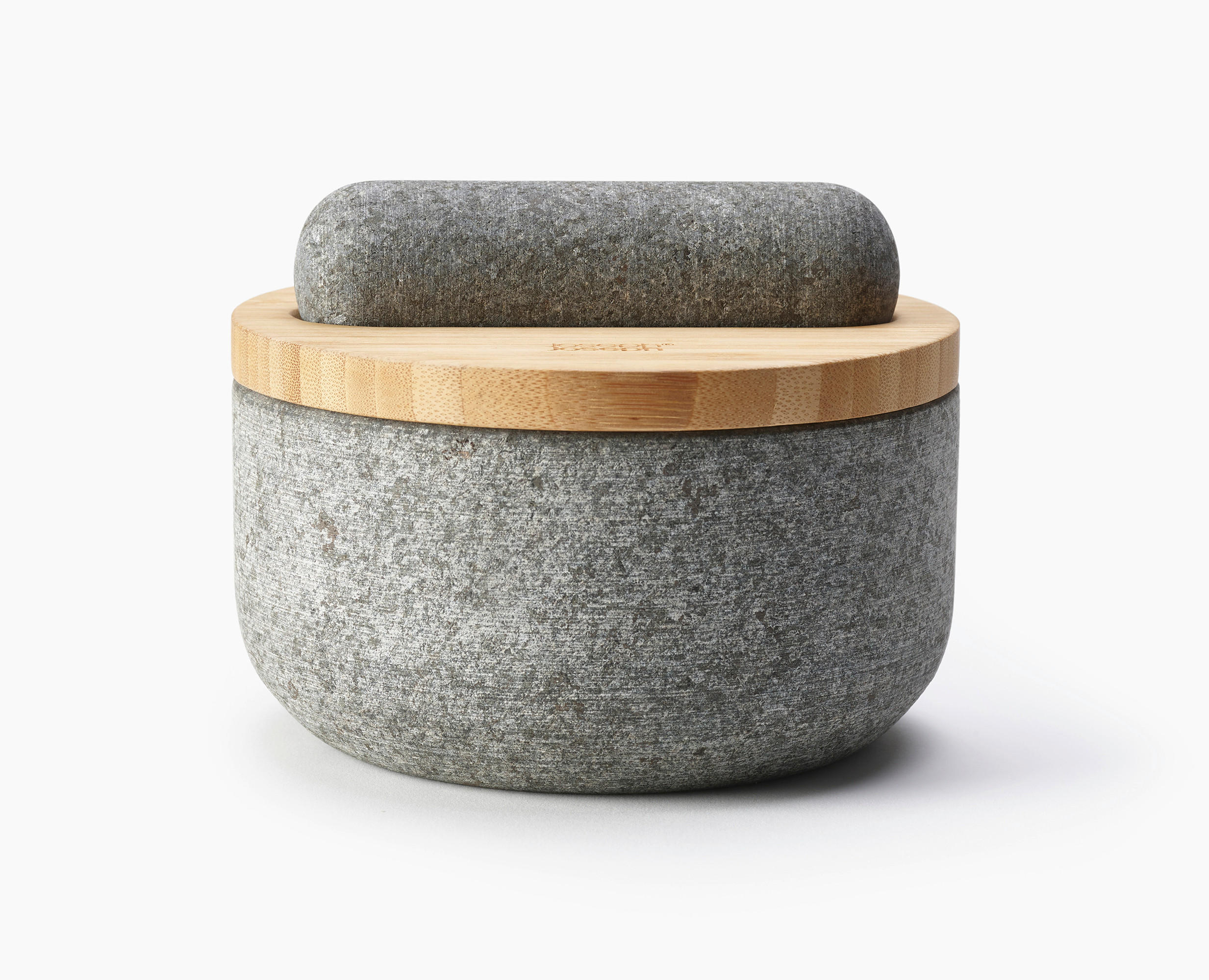 MOZSÁRSZETT    - natúr színű/szürke, Basics, kő/fa (15,5/15,5/13cm) - Joseph Joseph
