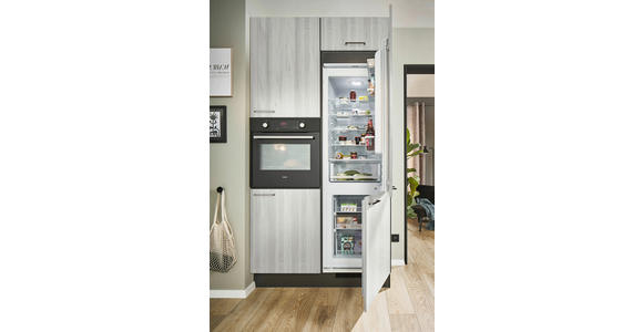 ECKKÜCHE 220/120 cm in Graphitfarben, Schwarz, Tannenholzfarben - Chromfarben/Tannenholzfarben, Design, Holzwerkstoff/Metall (220/120cm) - Xora