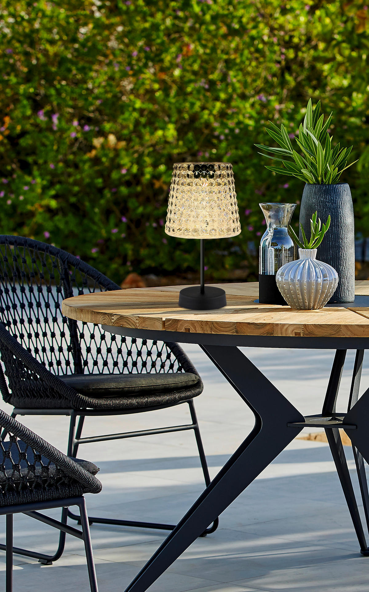 SOLARLEUCHTE Sunce 12,5/24 cm   - Transparent/Schwarz, Trend, Kunststoff (12,5/24cm) - Ambia Garden