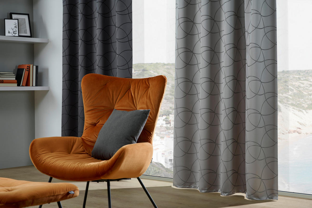 FERTIGVORHANG  blickdicht   140/245 cm  - Silberfarben, KONVENTIONELL, Textil (140/245cm) - Dieter Knoll
